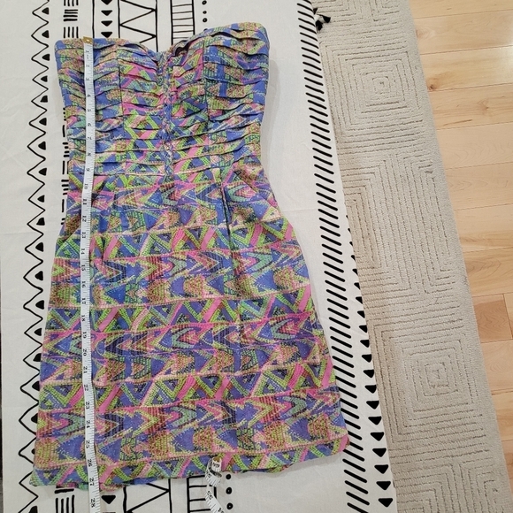 Charlie Jade strapless multi colored dress Size XS - Picture 5 of 10